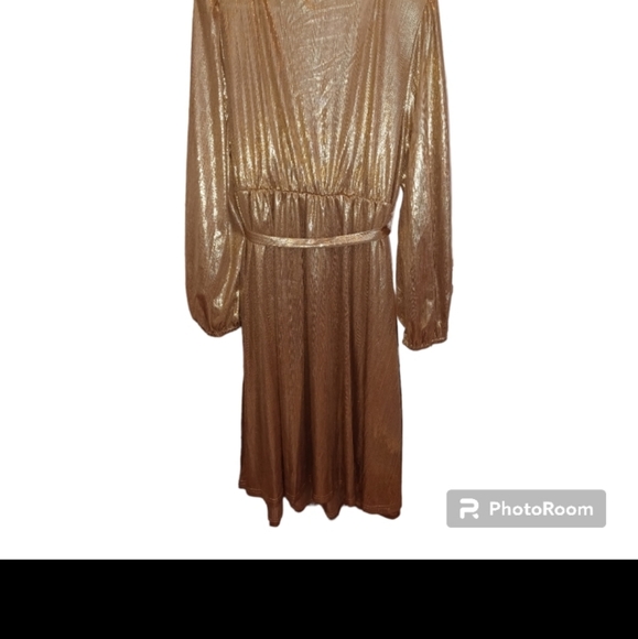 Gold plus size dress - Picture 2 of 5